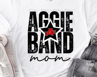 Albertville Aggies, Albertville Aggie Band Mom, school spirit, school, red, black, sublimation, band, aggie band, marching band, download