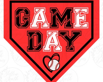 Game Day Baseball PNG, Game Day Sublimation, Baseball Design, Baseball Game Day shirt design, Baseball Home Plate, Love baseball PNG