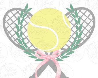 Tennis PNG, Tennis Coquette, Preppy Tennis Design, Trendy Tennis PNG, Pink Bow Tennis, Tennis Sublimation, Trendy Sublimation, Coquette PNG