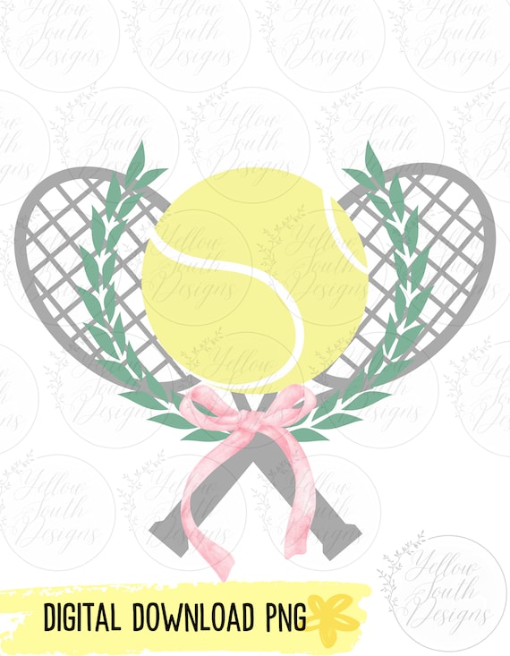 Tennis PNG, Tennis Coquette, Preppy Tennis Design, Trendy Tennis PNG, Pink Bow Tennis, Tennis Sublimation, Trendy Sublimation, Coquette PNG