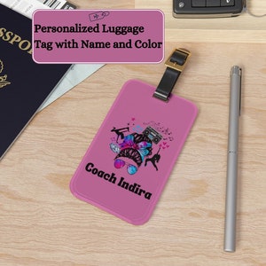 Etiquetas de equipaje de hip-hop de baile personalizadas / etiqueta de bolsa personalizada / etiqueta de mochila / regalo de entrenador / etiqueta de equipaje personalizada / etiqueta de bolsa personalizada de baile