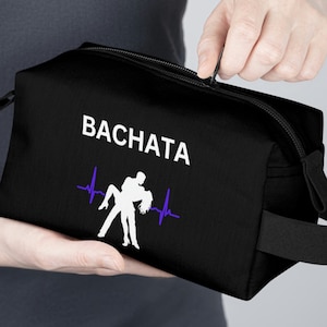 Bachata Toiletry Bag / Dance Gift / Bachata Team Gifts / Unisex Gift / Travel Bag / Bachata makeup Pouch / Bachata Festival Toiletry Bag