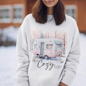 Cozy Winter Vibe Crewneck Sweater, Christmas Shirts, Cute Winter Sweater, Christmas Shirt for Women, Christmas Sweatshirt, Holiday Sweater