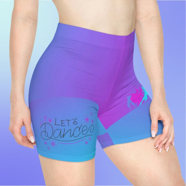 Let's Dance High Waisted Shorts | Music Festival Shorts | Dance Festival Shorts | Dancing Shorts | Rave Shorts | Zumba Shorts | Gym Shorts