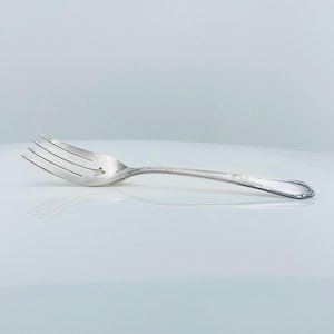 Forchetta per servire carne fredda Meadowbrook - Wm A Rogers Oneida 8" Placcato argento
