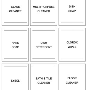 Modern Cleaning Labels, Set of 12 image 2