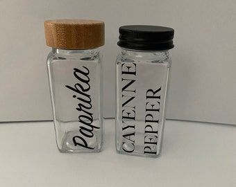 Minimalist Spice Jars & Labels, Set of 36