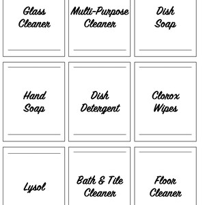 Modern Cleaning Labels, Set of 12 image 5