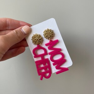 Personalized Custom Game Day Earrings For College Football University Team Spirit Earrings School Spirit Wear Custom Earring High School