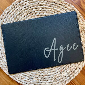 Custom Engraved Slate Charcuterie Board Customized Cheese Board Serving Board Personalized Gifts Wedding Gift Housewarming Gift Couple Gift