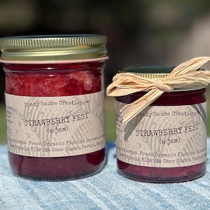 Strawberry Fest (a jam) - 4 oz and 8 oz - Organic