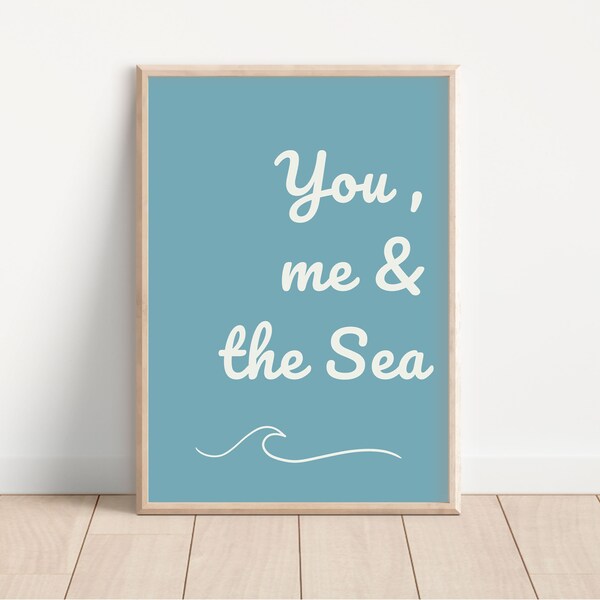 You and Me by the Sea Wall Art Etsy