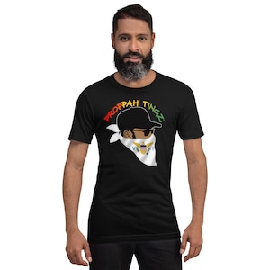 Mens Crew Neck T-shirt. Virgin Islands Flag Cap/Bandana Design. Skin tone- Shade 2. Brand Name: Caribbean Colors.
