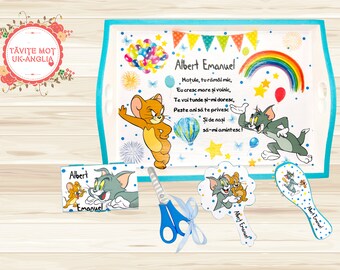 Set tavita pentru taierea motului baietel #Tom&Jerry Tavite Mot UK-Anglia