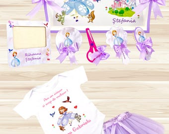 Set tavita si body cu fustita personaliza Printesa Sofia