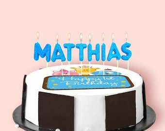 Letras de velas para tartas, fiestas y cumpleaños