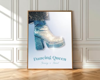 Dancing Queen Film Poster | 70s Disco Glitter Boots Art (Digital Download)