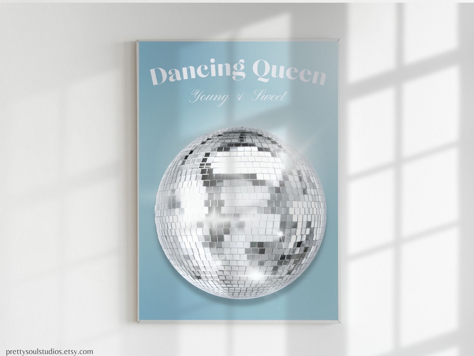 Dancing Queen Disco Ball Art Print | Retro 70s Abba (digital Download ...