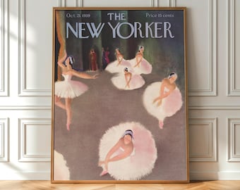 New Yorker Ballerina Ballet Print: Vintage Magazin Cover (Digitaler Download)