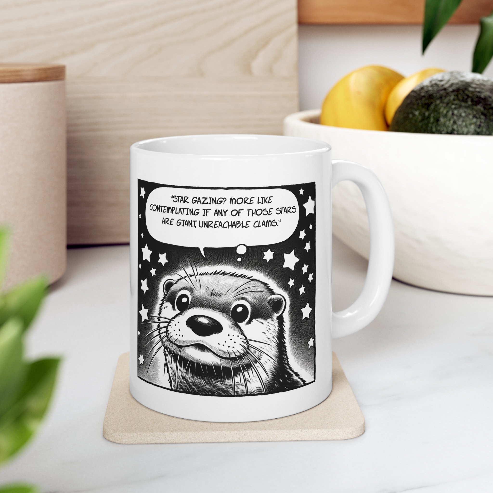Otter Mug, Hapiness Tea and Coffee Mug,otter Funny Glass,nature Mug