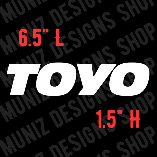 Toyo Decal Sticker Etsy