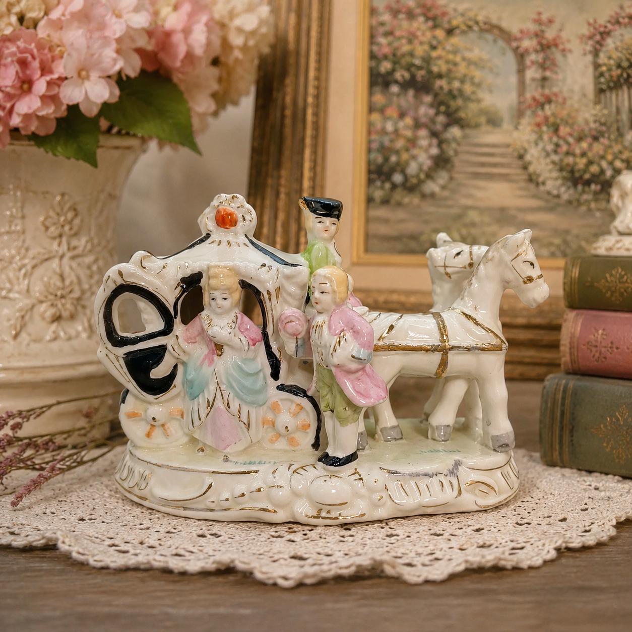 Japan Figurine Horse and Carriage - Etsy