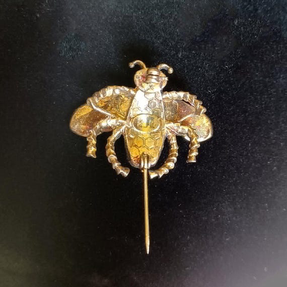 VTG Signed KJL Kenneth Jay Lane Rhinestone Bumble… - image 8