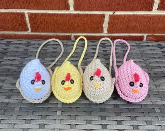 Crochet Chicken Car Swinger: 100% Cotton Car Accessories