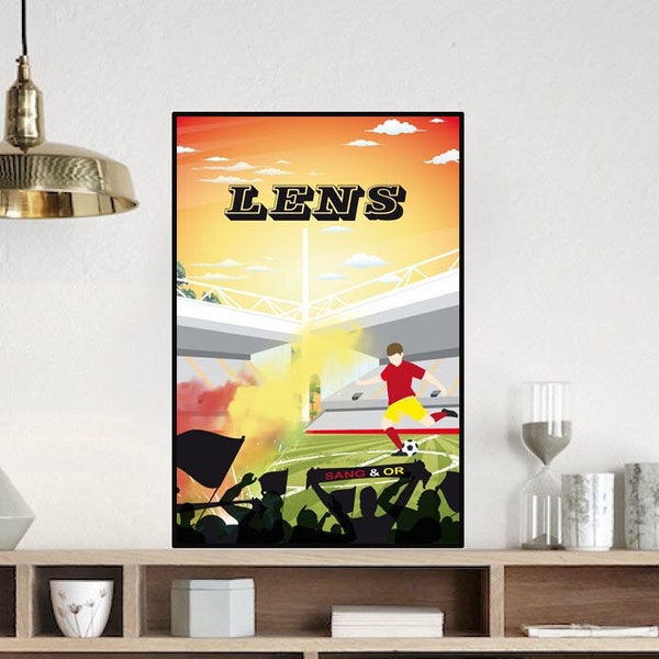 affiche poster Illustration   LENS Football RCLENS