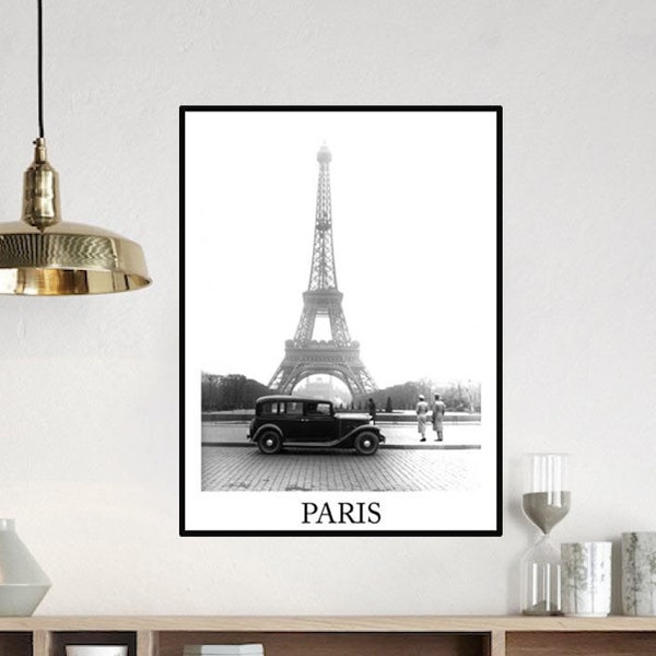 AFFICHE  poster paris RETRO  la tour eiffel