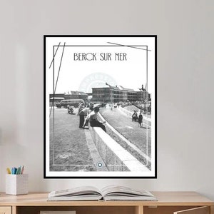 Cartel retro BERCK BEACH el dique