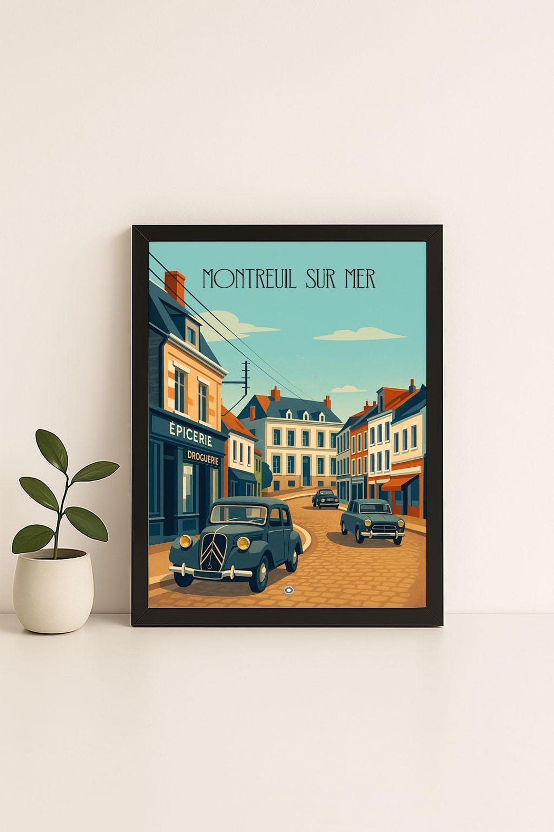 Mer City MONTREUIL Sur Mer City Wall Poster - Etsy