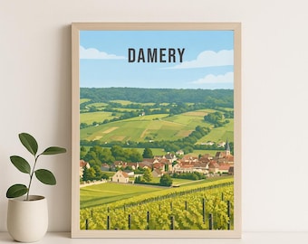 DAMERY Vineyards Poster, Wall Decor