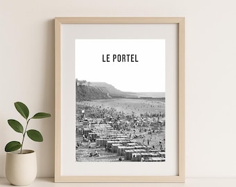 Poster LE PORTEL - Opal Coast - Retro - Beach