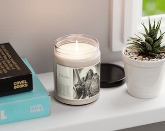 Vela de soja perfumada para clase de D&D, paladín, 9 oz, fantasía, juegos de rol, Pathfinder, regalo para frikis, juegos de mesa y meditación