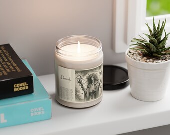 Vela de soja perfumada para druidas, clases de D&D, 9 oz, fantasía, juegos de rol, Pathfinder, regalos para frikis, juegos de mesa y meditación