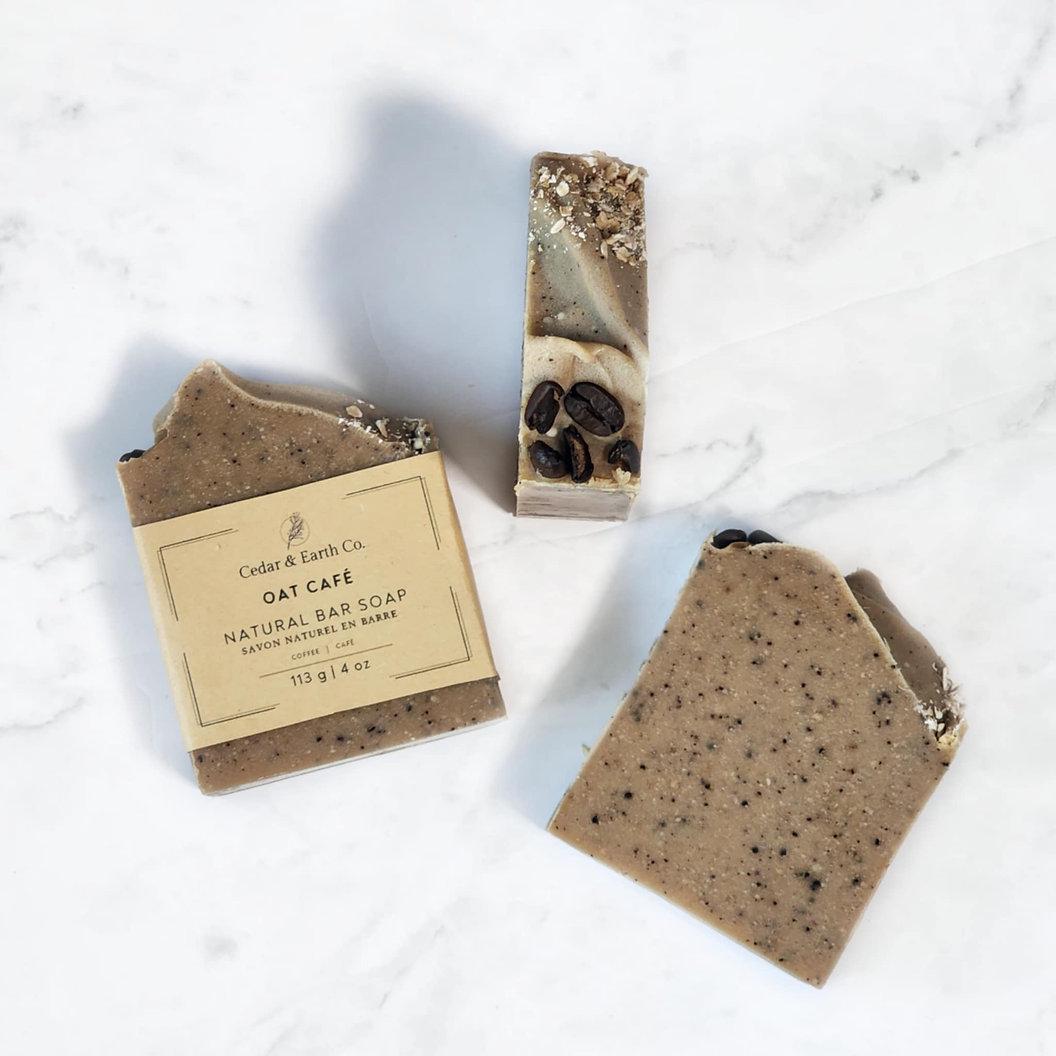 Oat Café | Natural Coffee Soap | Exfoliating | Coffee Grounds | Colloidal Oatmeal