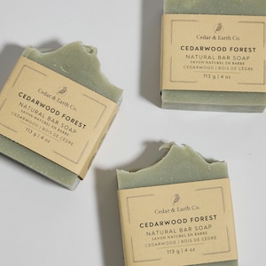 Cedarwood Forest | Cedarwood Essential Oil Scent | Vegan, Organic, Palm-Free, Handmade, Cold Process, Essential Oil, Skincare Soap for Gifts