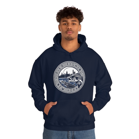 Fishing Hoodie Sweatshirt, Pier Fishing NY Logo Plus Got Em On, Funny Fisherman Hoodie Gift, Hooded Sweatshirt Pullover, Fisherman Gift