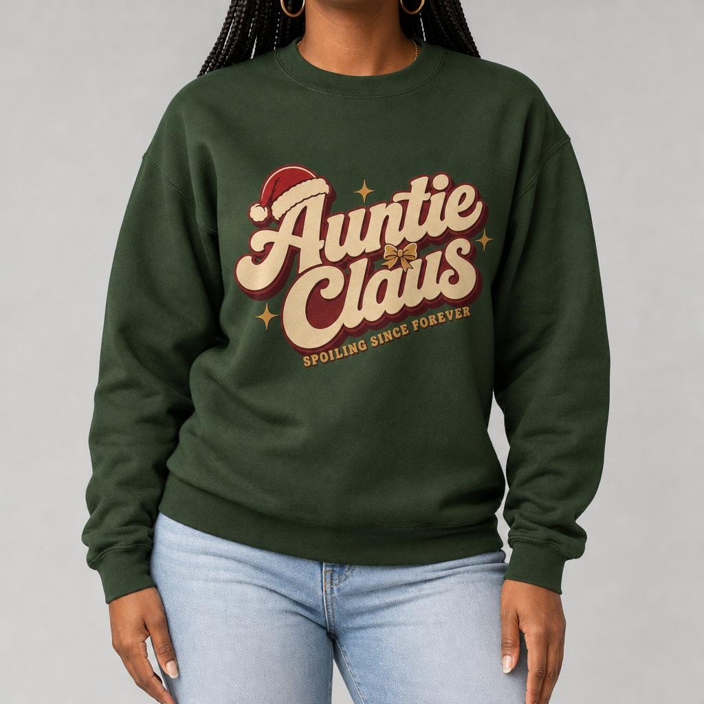 Claus Family Christmas Crewneck | Mama, Daddy, GiGi, Paw Paw, Auntie, Uncle & TiTi Claus – Image 7
