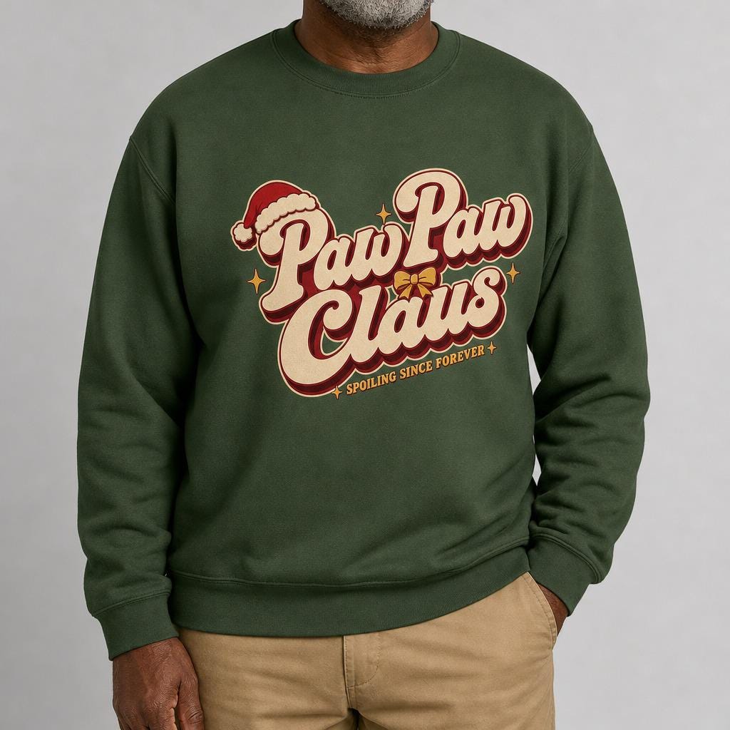 Claus Family Christmas Crewneck | Mama, Daddy, GiGi, Paw Paw, Auntie, Uncle & TiTi Claus – Image 6