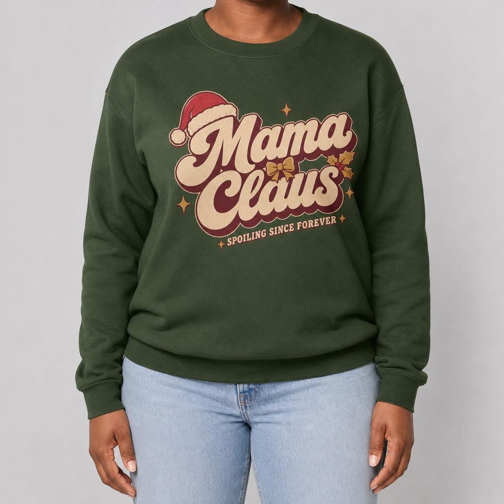 Claus Family Christmas Crewneck | Mama, Daddy, GiGi, Paw Paw, Auntie, Uncle & TiTi Claus – Image 3