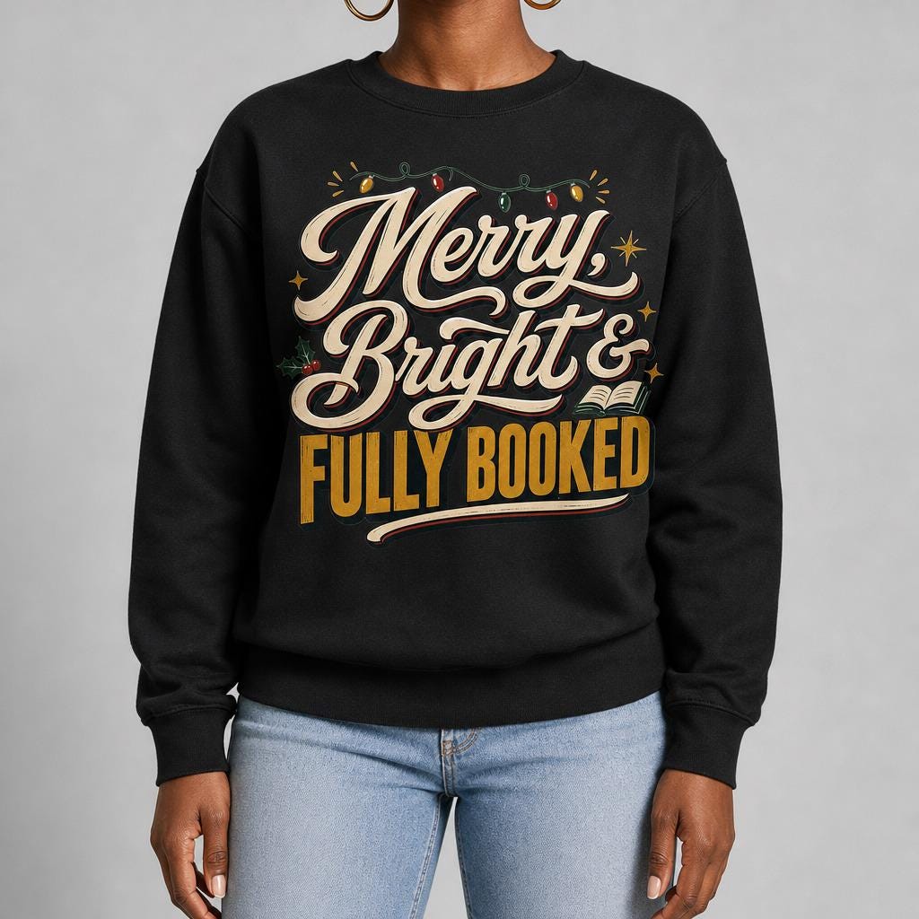 Merry, Bright & Fully Booked PNG | Digital Download – Image 5