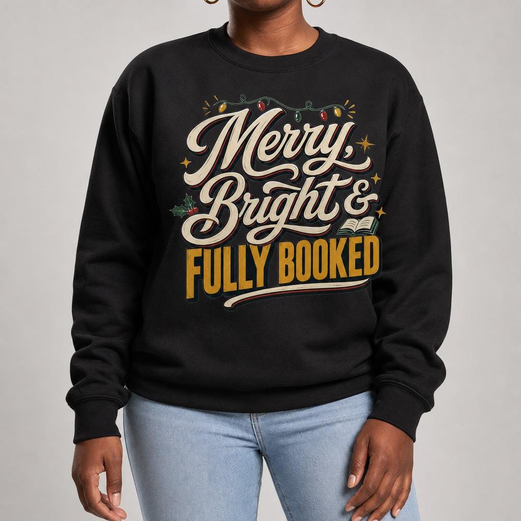 Merry, Bright & Fully Booked PNG | Digital Download – Image 4