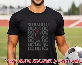 Cristiano Ronaldo SUI T-shirt Adults and Kids Tee GOAT Football Soccer Casual Sports Tee Cristiano Ronaldo Legend Sports Apparel