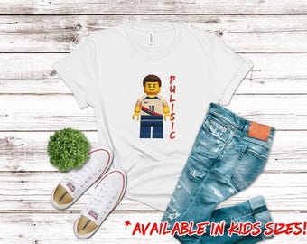 Christian Pulisic Brick Figure Shirt Kids Adults Tee Uniform Football Soccer Sports Tee Christian Pulisic Sports Apparel USA Soccer Tee