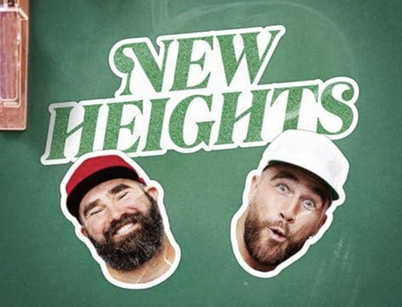 New Heights Hat Jason Kelce and Travis Kelce Podcast Hat Jason Kelce Travis Kelce Football Fan Podcast Hat Taylor Swift Coachella Hat image 9