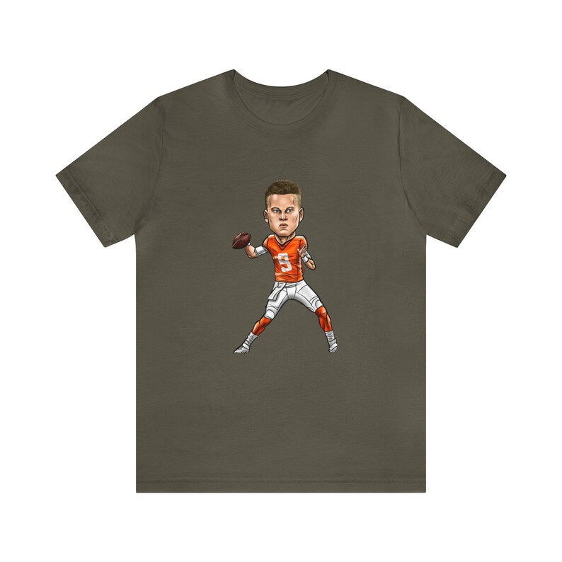 Joe Burrows T-shirt Modern Minimal Tee Cincinnati Football Shirt American Football Gameday and Tailgate Sports Apparel Cincy Fan Gift image 6