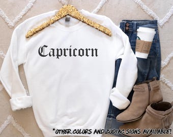 Zodiac Sweatshirt Gift For Friend Custom Horoscope Sweater Zodiac Birthday Aries Taurus Gemini Cancer Leo Virgo Aquarius Pisces