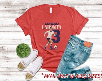 Loeau LaBonta Tee US Womens Soccer Shirt USA Soccer Fan Shirt Labonta Tee Adult and Kids Soccer Shirt Gift for Soccer Fans